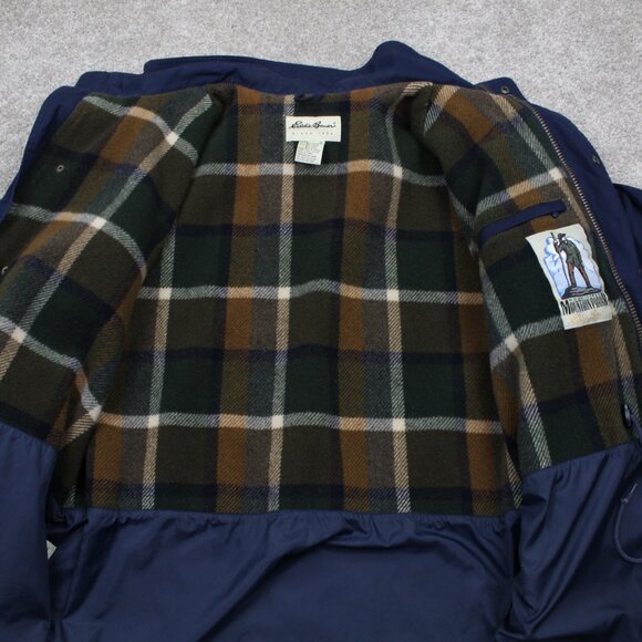 Eddie Bauer Jacket Adult XL Wool Lined Mountain Parka Blue Full Zip Utility Coat - Picture 10 of 16